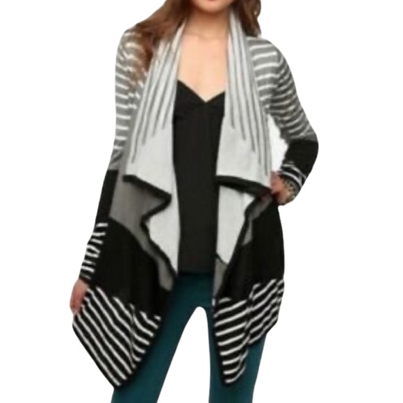 Anthropologie Sweaters - Anthropologie Staring at Stars Striped Waterfall Cardigan Sweater S